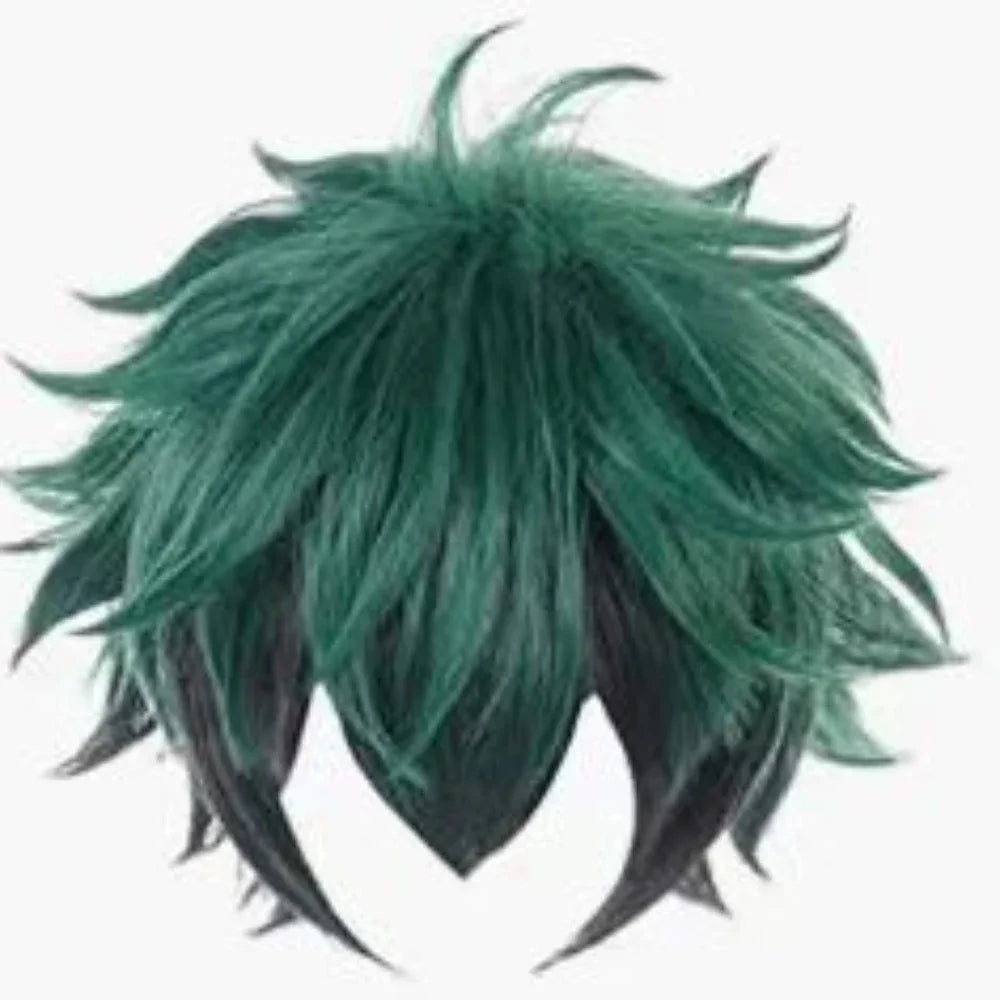 Peruca cosplay Izuku Midoriya anime Boku no Hero