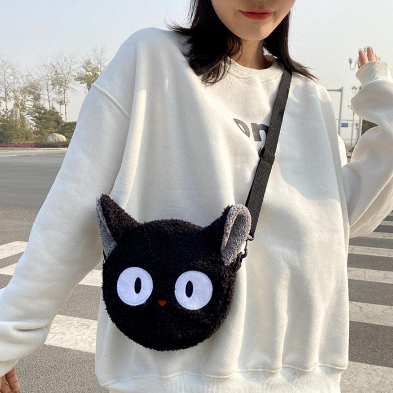 Bolsa de ombro pequena gatinho estilo anime - The Midnight Geek