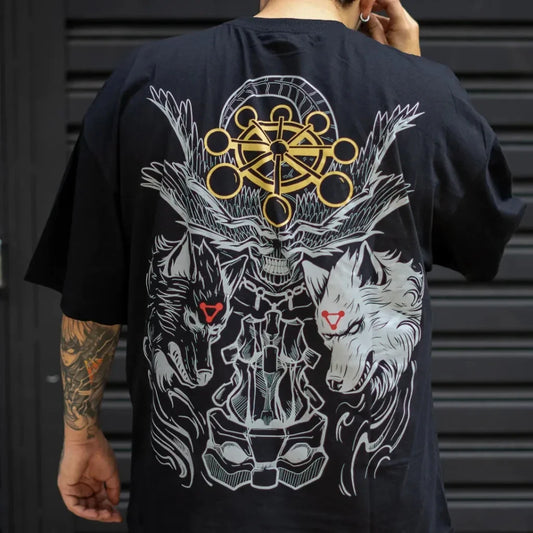 Camisa oversized Megumi Fushiguro anime Jujutsu Kaisen sombras