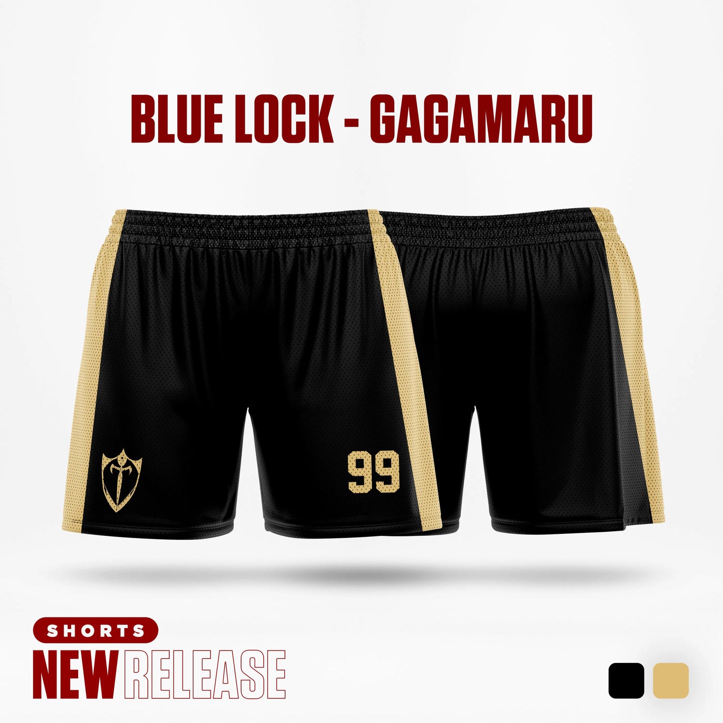 Shorts esportivos anime Blue Lock