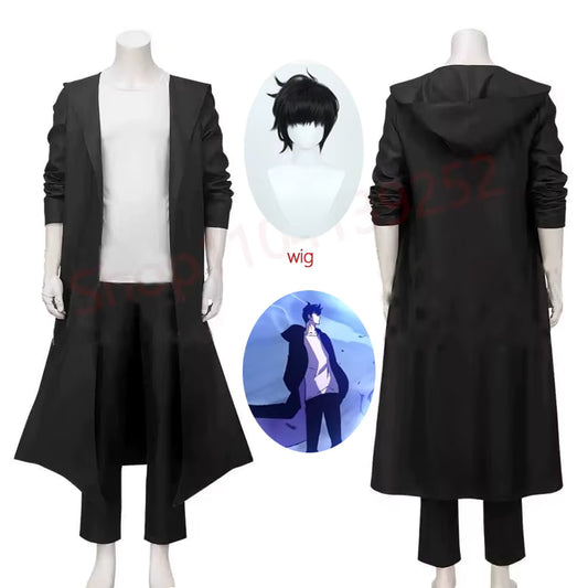 Cosplay conjunto Sung Jin-woo anime Solo Leveling