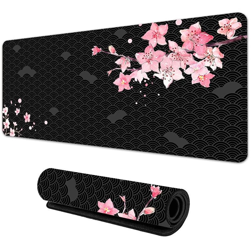 Mouse pad largo gamer temática de sakura - The Midnight Geek