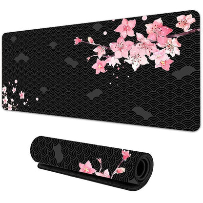 Mouse pad largo gamer temática de sakura - The Midnight Geek