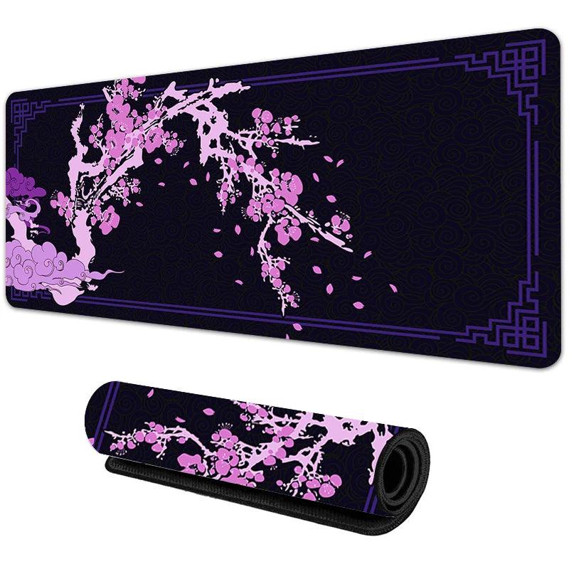 Mouse pad largo gamer temática de sakura - The Midnight Geek