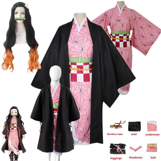 Cosplay Completo Nezuko Kamado Anime Demon Slayer - The Midnight Geek