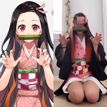 Cosplay Completo Nezuko Kamado Anime Demon Slayer - The Midnight Geek